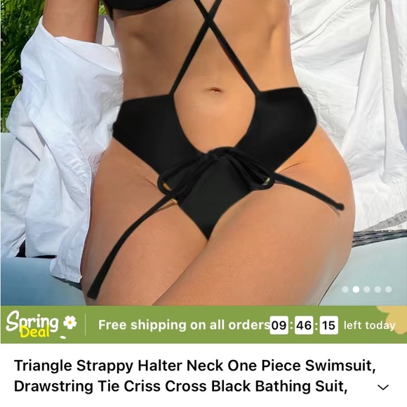 New. Temu black string suits - Picture 7 of 7